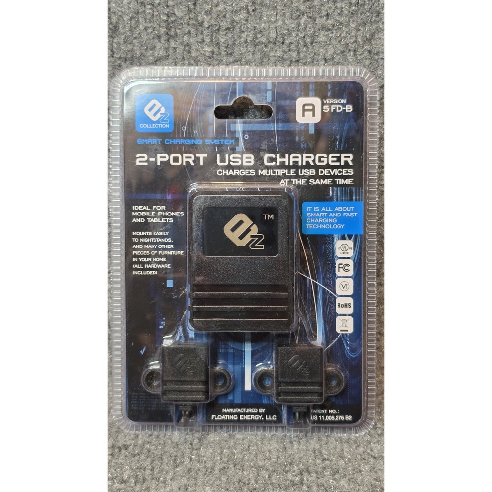 2-Port USB Wall Charger Smart Charging Dual USB Adapter New Sealed